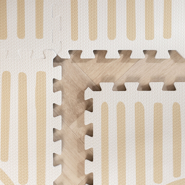 Foam Puzzelmat - Alfie XL Grid Beige  - 3