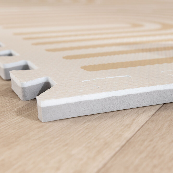Foam Puzzelmat - Alfie XL Grid Beige  - 4
