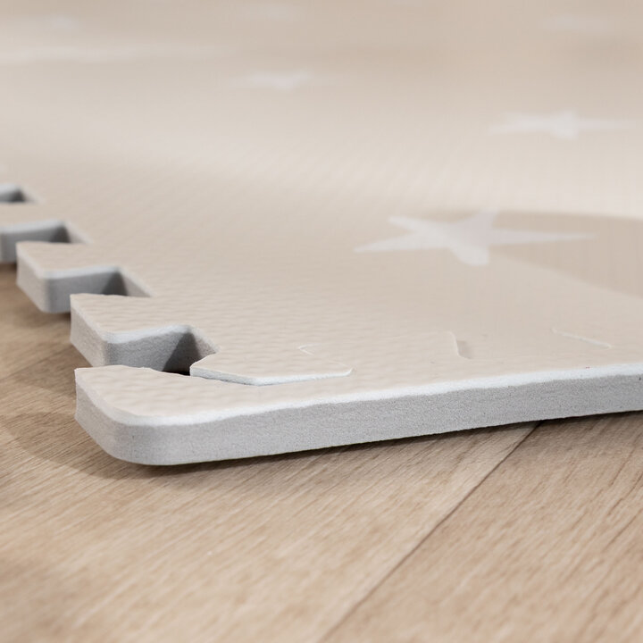 Foam puzzelmat - Alfie XL Stars Grijs/Beige  - 4