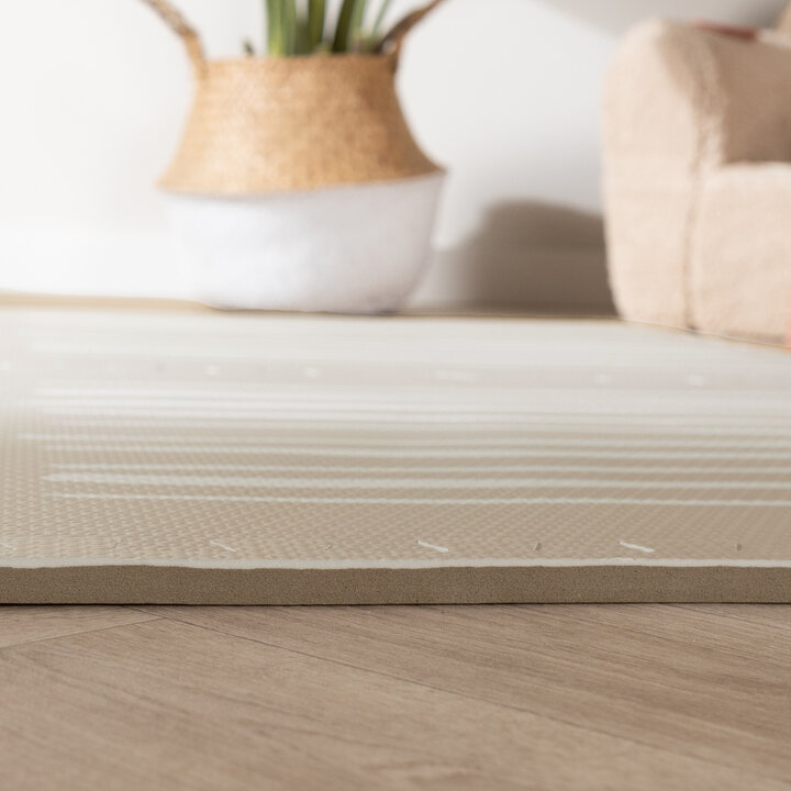 Foam puzzelmat - Alfie XL Stripes Grijs/Beige  - 2