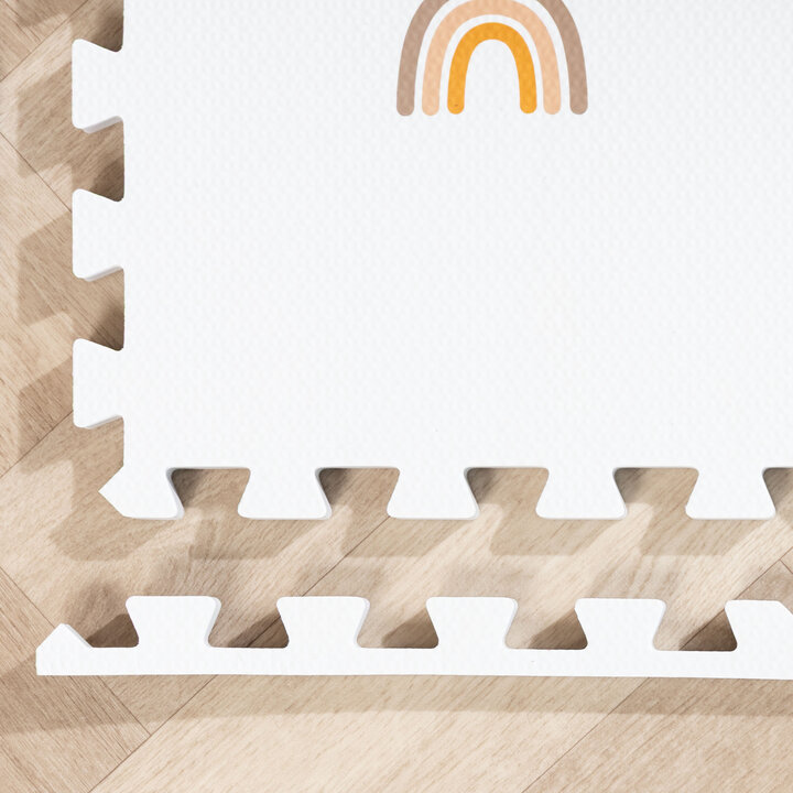 Foam puzzelmat - Alfie XL Rainbow Wit  - 5