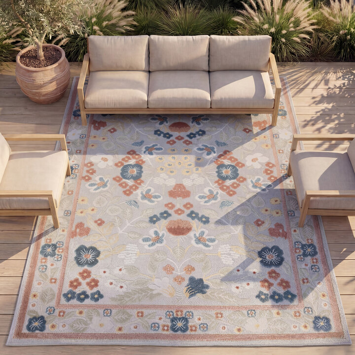 Binnen- & buitenvloerkleed - Bloom Oriental Multicolor