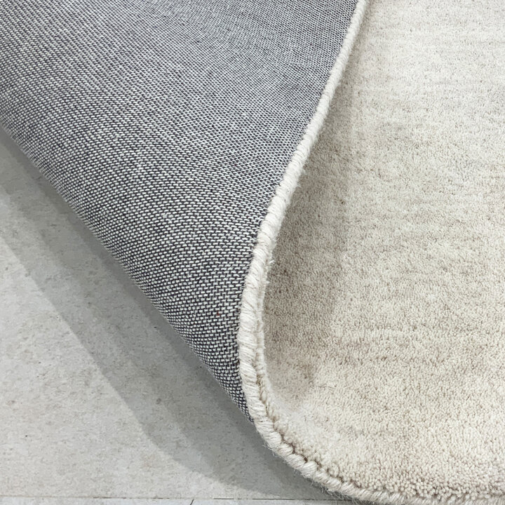 Rond wollen vloerkleed - Leone Wit - 5