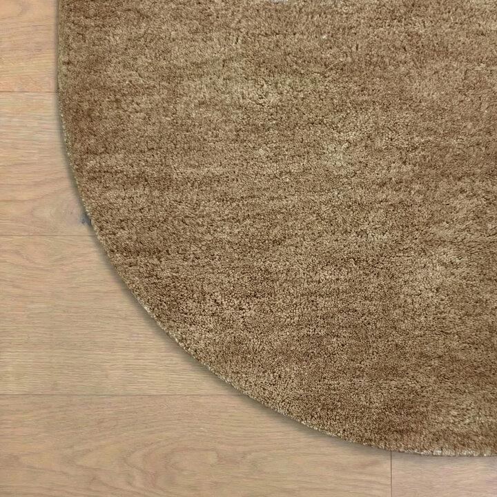 Rond wollen vloerkleed - Leone Taupe - 3