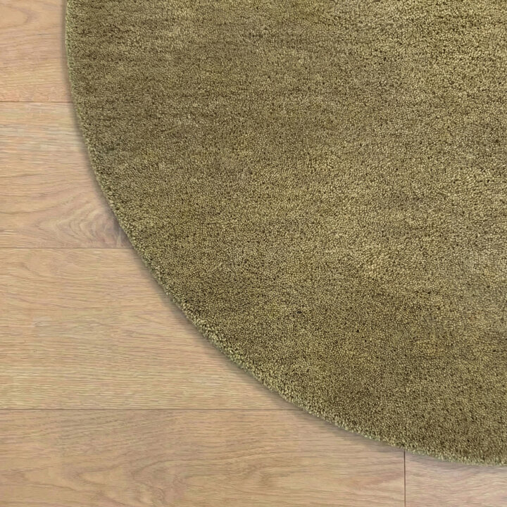 Rond wollen vloerkleed - Leone Olijfgroen - 3
