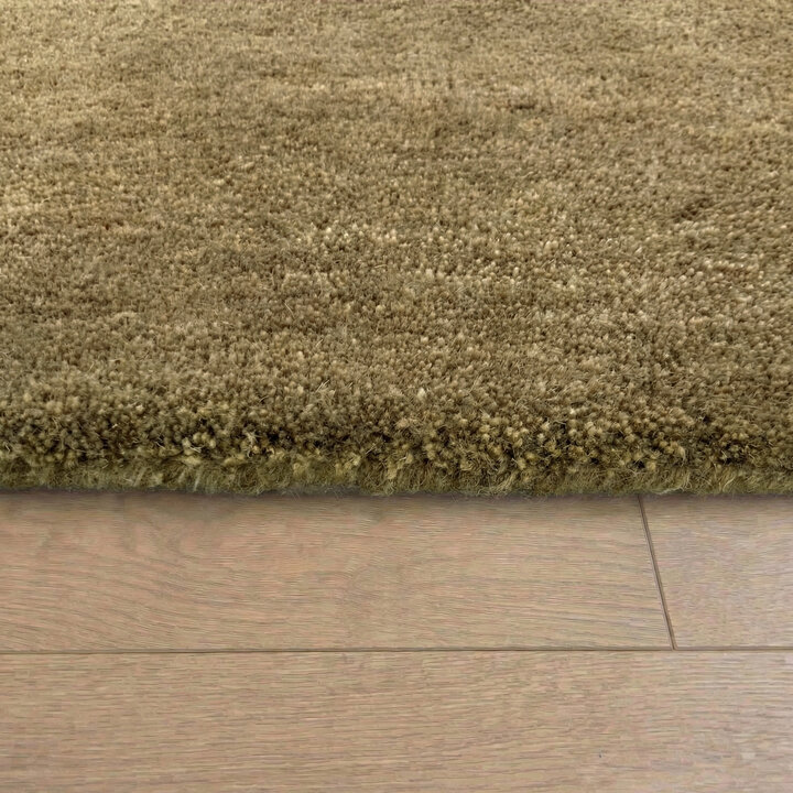 Rond wollen vloerkleed - Leone Olijfgroen - 4