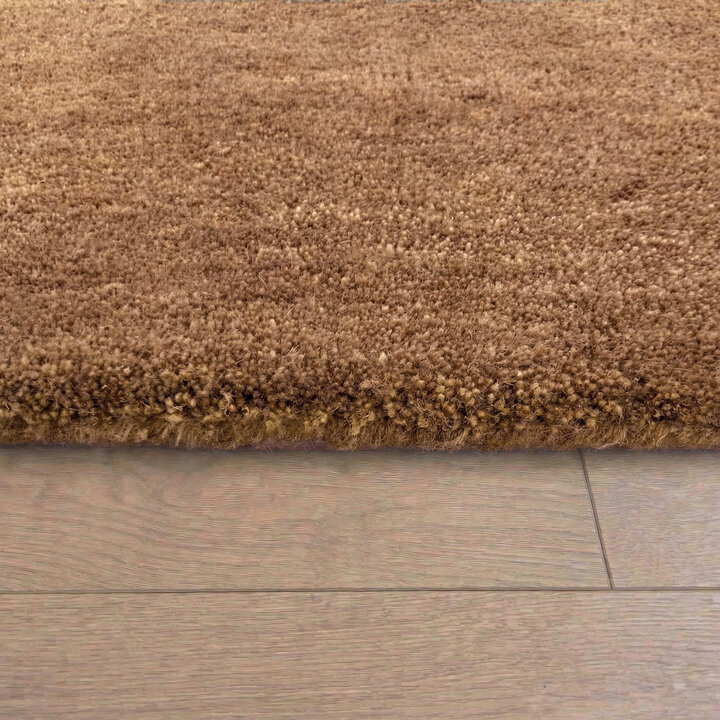 Rond wollen vloerkleed - Leone Bruin - 4