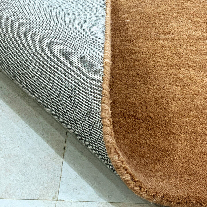 Rond wollen vloerkleed - Leone Bruin - 5
