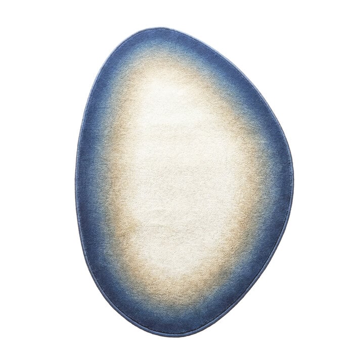 Organisch vloerkleed - Mellow Blauw/Geel - 1