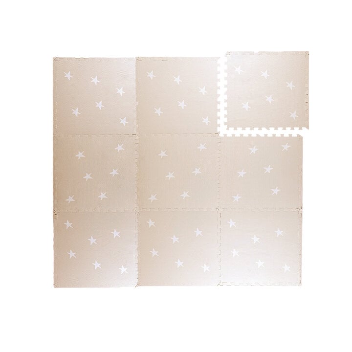 Foam puzzelmat - Alfie XL Stars Grijs/Beige  - 1
