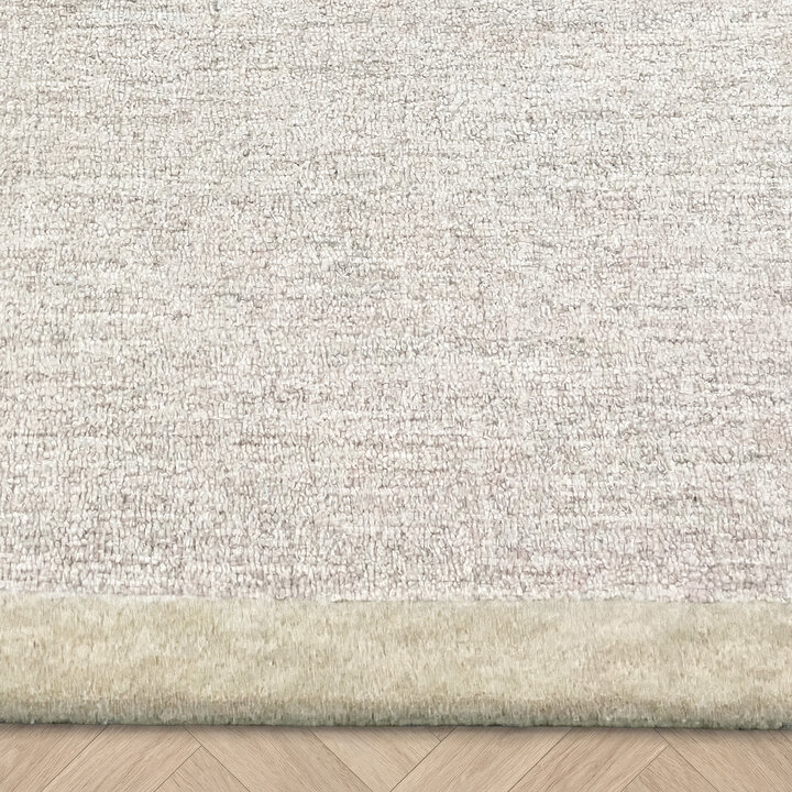 Laagpolig vloerkleed - Elena Border Beige - 4