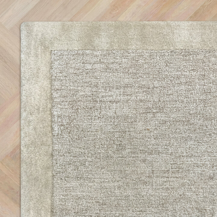 Laagpolig vloerkleed - Elena Border Taupe - 4
