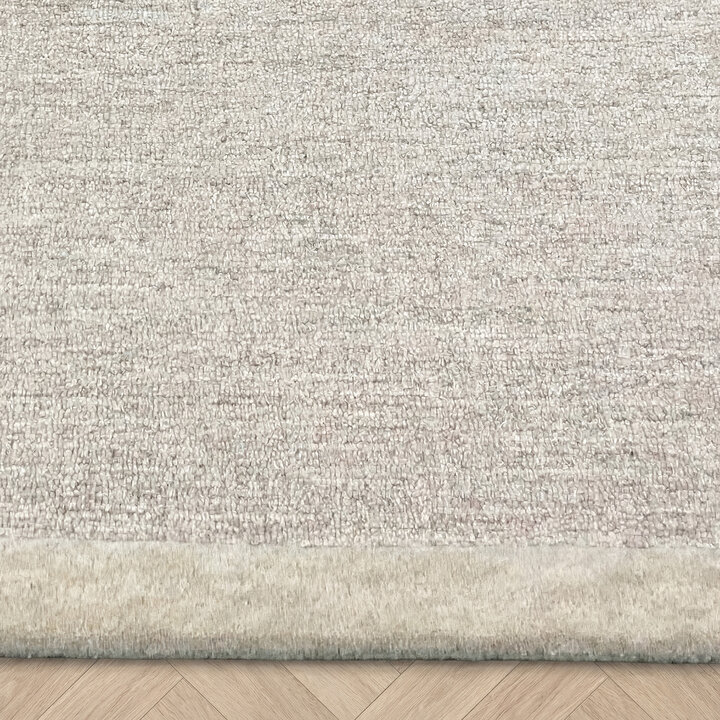 Laagpolig vloerkleed - Elena Border Taupe - 5