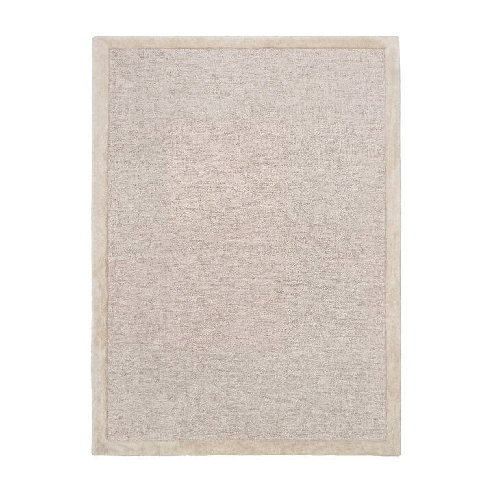 Laagpolig vloerkleed - Elena Border Taupe - 1