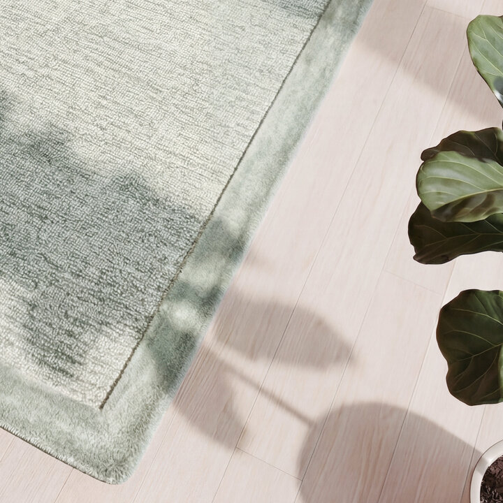 Laagpolig vloerkleed - Elena Border Groen - 2