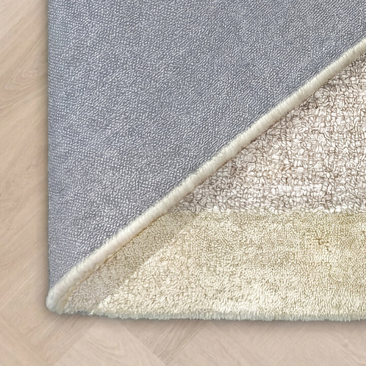 Rond vloerkleed laagpolig - Elena Border Beige - 5