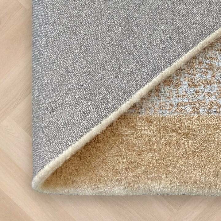 Rond vloerkleed laagpolig - Elena Border Bruin - 5