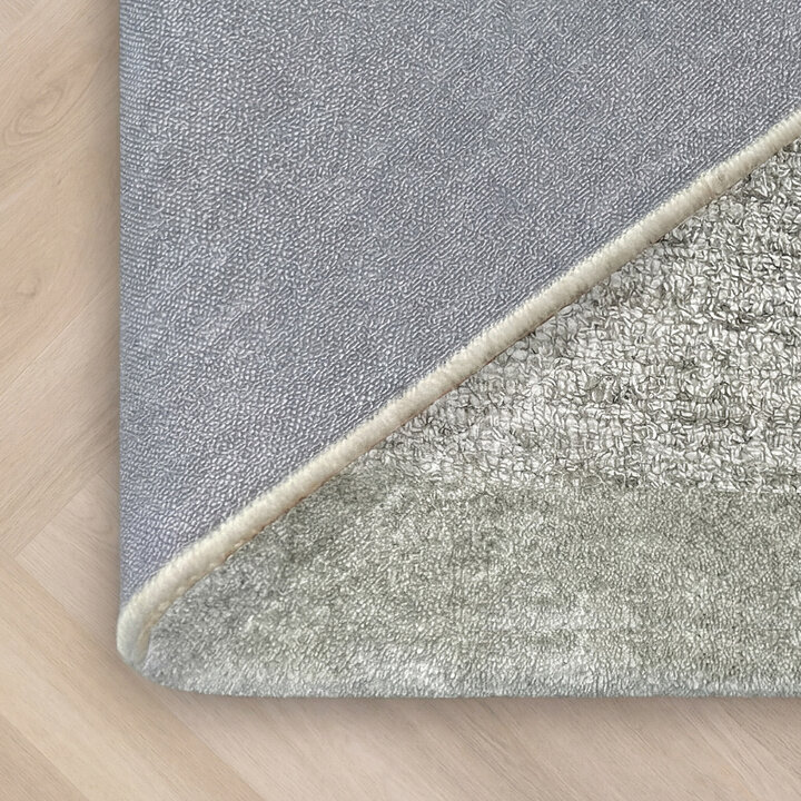 Rond vloerkleed laagpolig - Elena Border Groen - 5