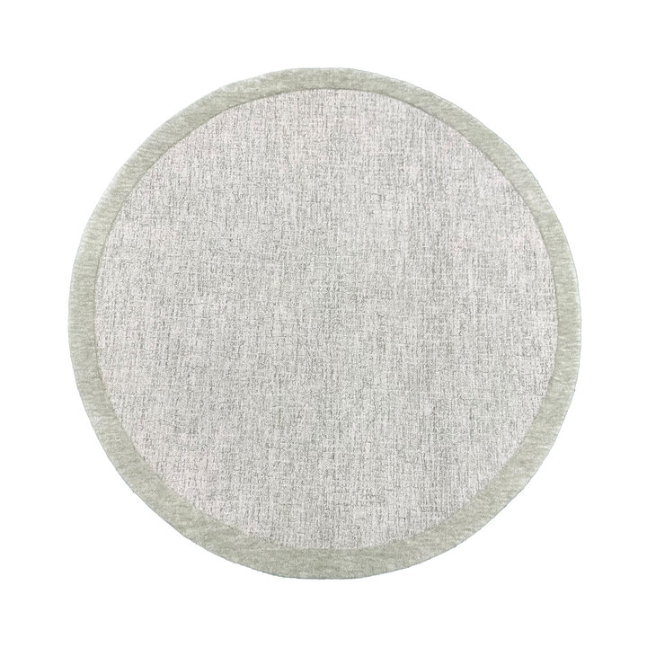 Rond vloerkleed laagpolig - Elena Border Groen - 1
