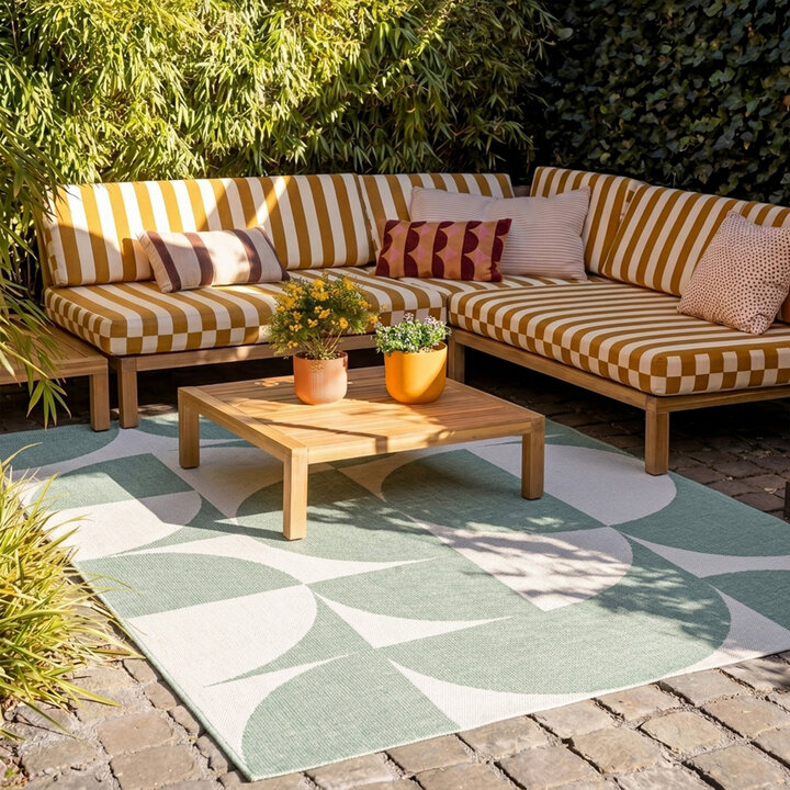 Buitenkleed - Summer Shapes Groen