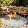 Rond Buitenkleed - Summer Azteca Lichtgrijs - thumbnail