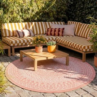 Rond Buitenkleed - Summer Azteca Roze