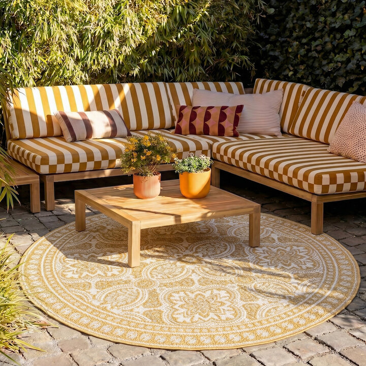 Rond Buitenkleed - Summer Oriental Geel