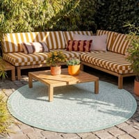 Rond Buitenkleed - Summer Azteca Mint