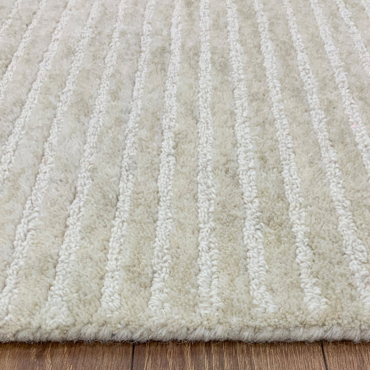 Laagpolig vloerkleed - Juliette Stripes Beige - 4