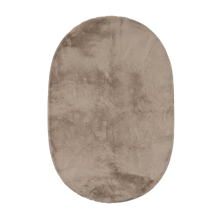 Ovaal laagpolig vloerkleed - Cozy Taupe - 1