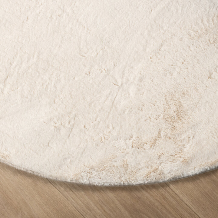Ovaal laagpolig vloerkleed - Cozy Creme - 4