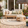 Rond jute buitenkleed - Nusa Medallion Beige/Creme  - thumbnail