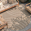 Rond In- & Outdoor vloerkleed - Sierra Curves Beige/Creme - thumbnail