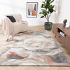 Abstract vloerkleed - Xavier Wave Blauw/Rood - thumbnail
