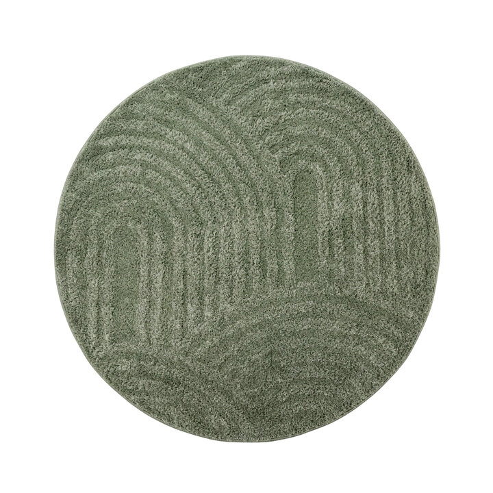 Rond Scandinavisch vloerkleed - Lova Arches Groen  - 1