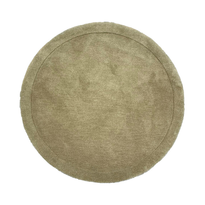 Rond vloerkleed - Isara Border Olijfgroen - 1
