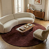 Rond vloerkleed - Isara Border Donkerbruin - thumbnail