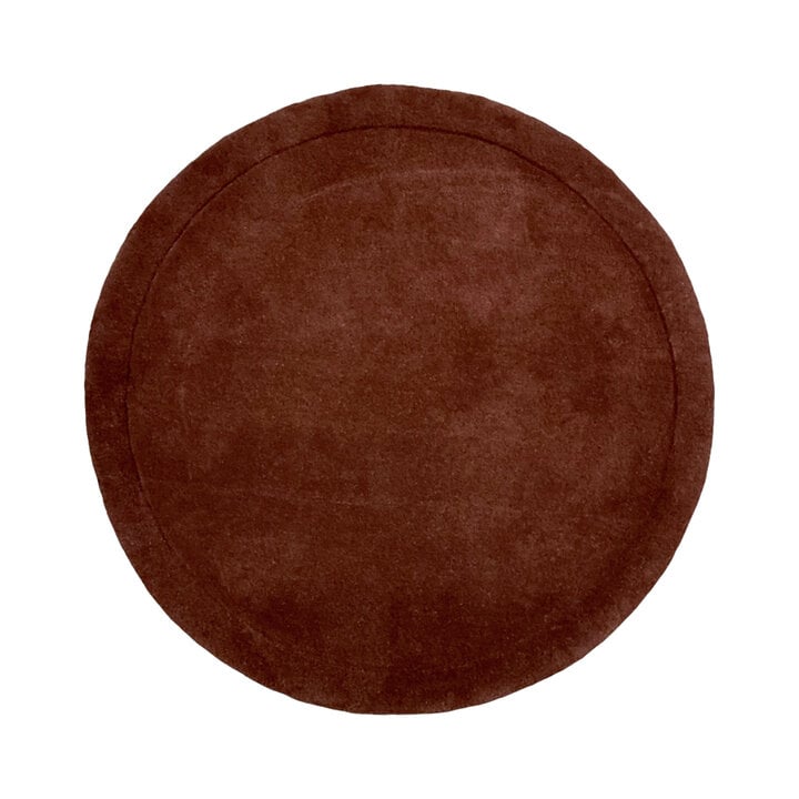Rond vloerkleed - Isara Border Donkerbruin - 1