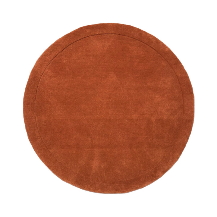 Rond vloerkleed - Isara Border Terracotta - 1