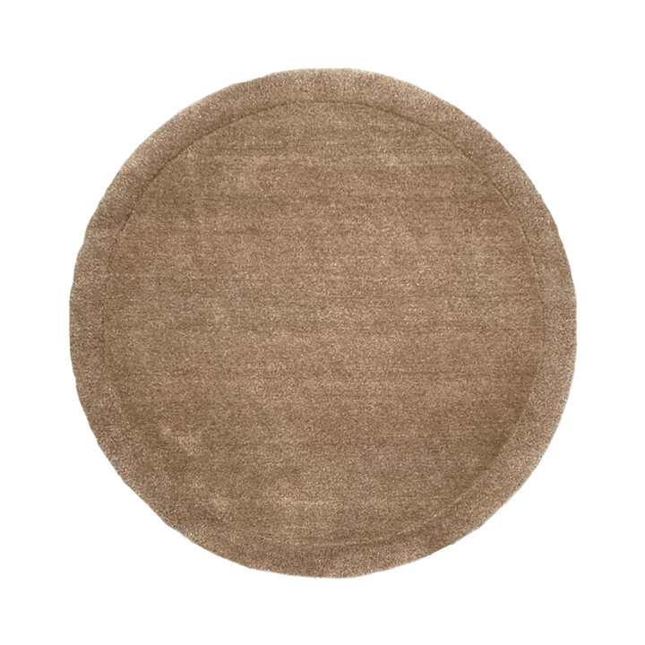 Rond vloerkleed - Isara Border Bruin - 1