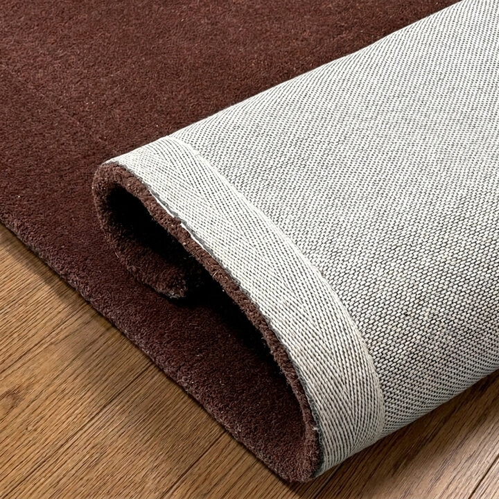 Wollen vloerkleed - Isara Border Donkerbruin - 5