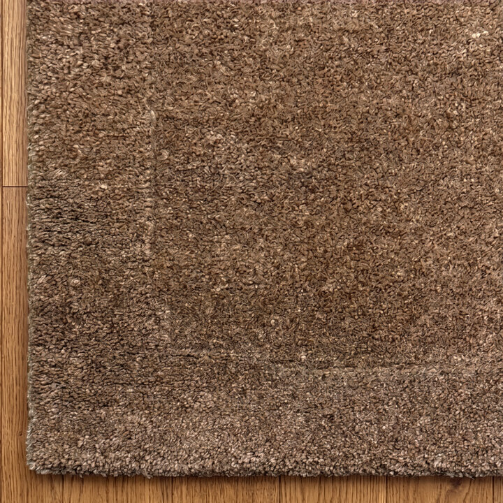 Wollen vloerkleed - Isara Border Bruin - 3