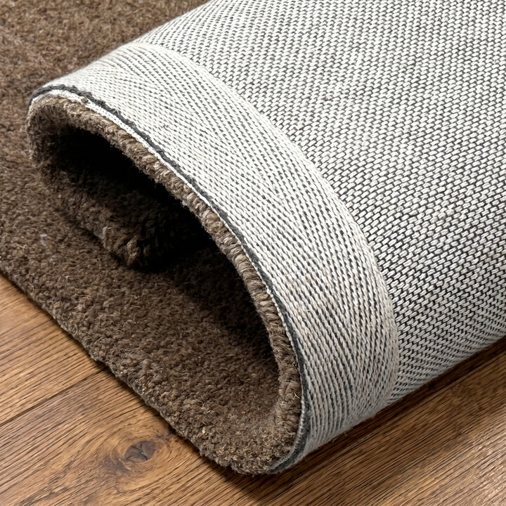 Wollen vloerkleed - Isara Border Bruin - 5