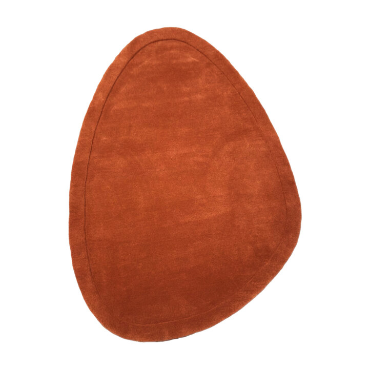 Organisch vloerkleed - Isara Border Terracotta - 1