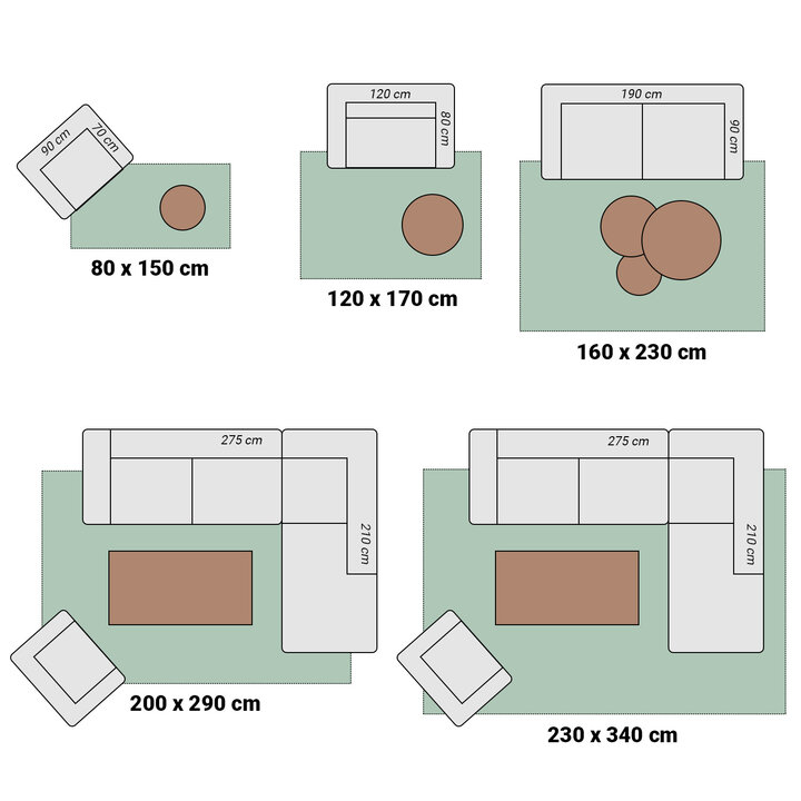 Organisch vloerkleed - Isara Border Bruin - 6