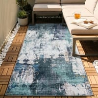 Wasbare loper - Domingo Grunge Groen/Creme