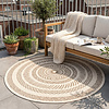 Rond jute buitenkleed - Nomad Aztec Creme - thumbnail