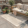 Jute buitenkleed - Nomad Leaves Creme - thumbnail