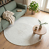 Rond Scandinavisch vloerkleed - Charm Curves Wit - thumbnail