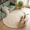 Rond Scandinavisch vloerkleed - Charm Circles Beige - thumbnail
